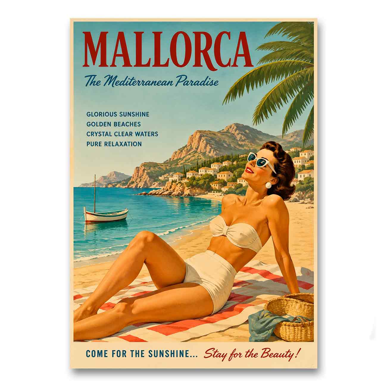 Juliste matkailu Mallorca LÖ 40×55 50×70-2a