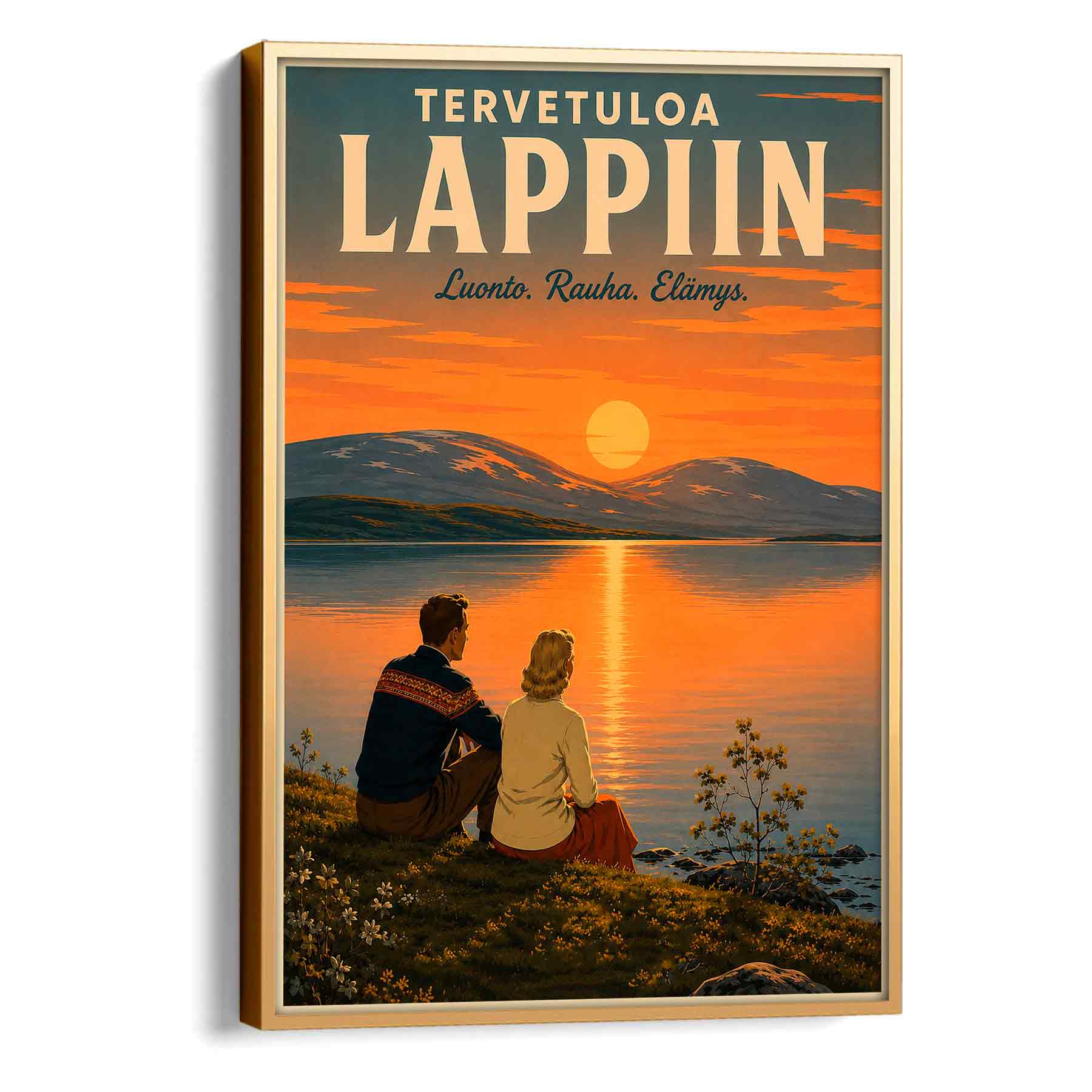 Juliste matkailu Suomi Lappi 1 LÖ 40×55 50x70aa