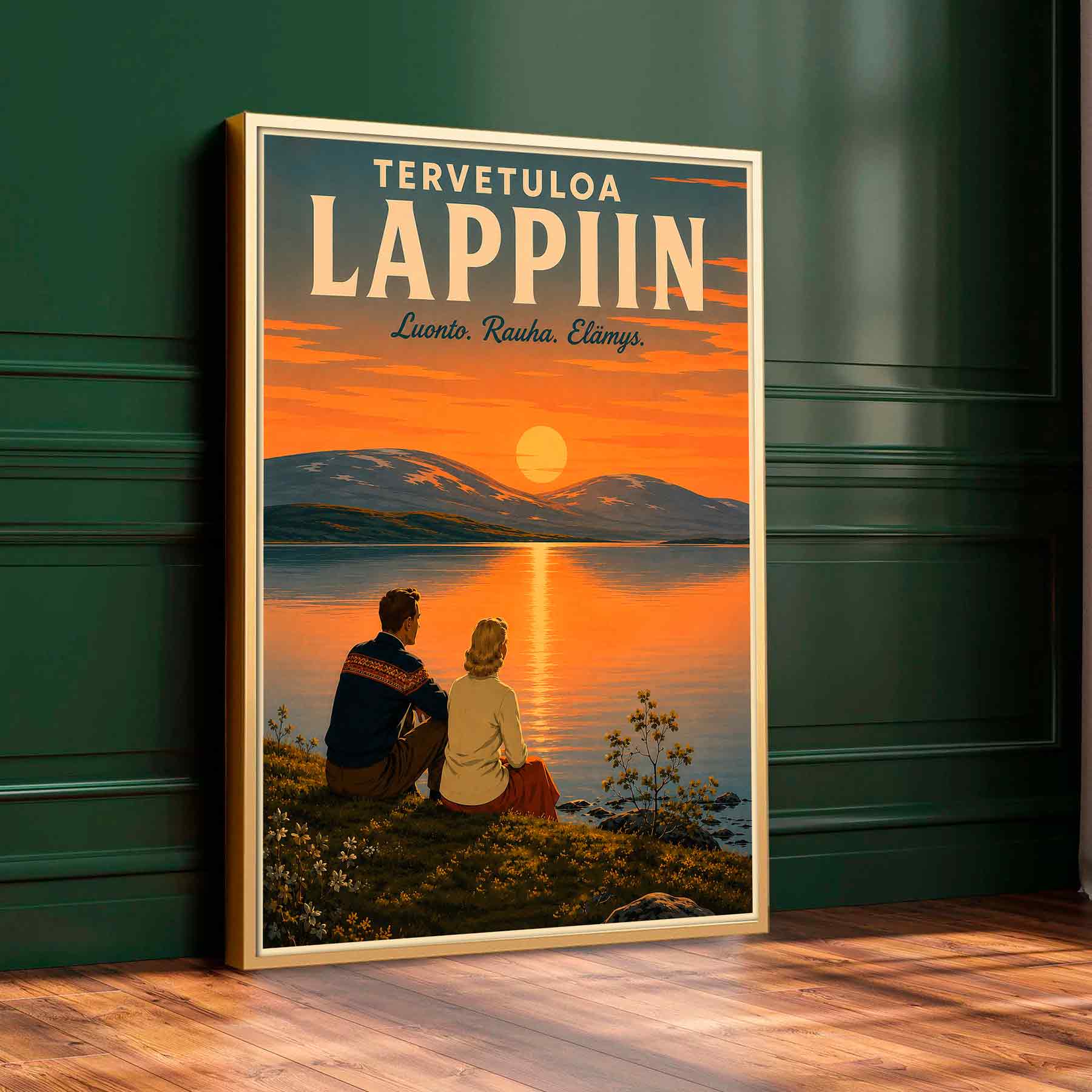 Juliste matkailu Suomi Lappi 1 LÖ 40×55 50x70aaa