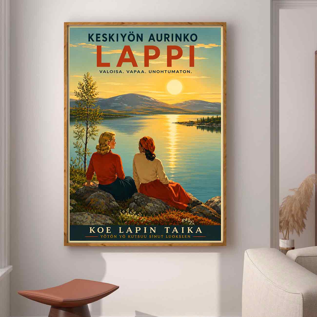 Juliste matkailu Suomi Lappi 2 LÖ 40×55 50x70aaaa