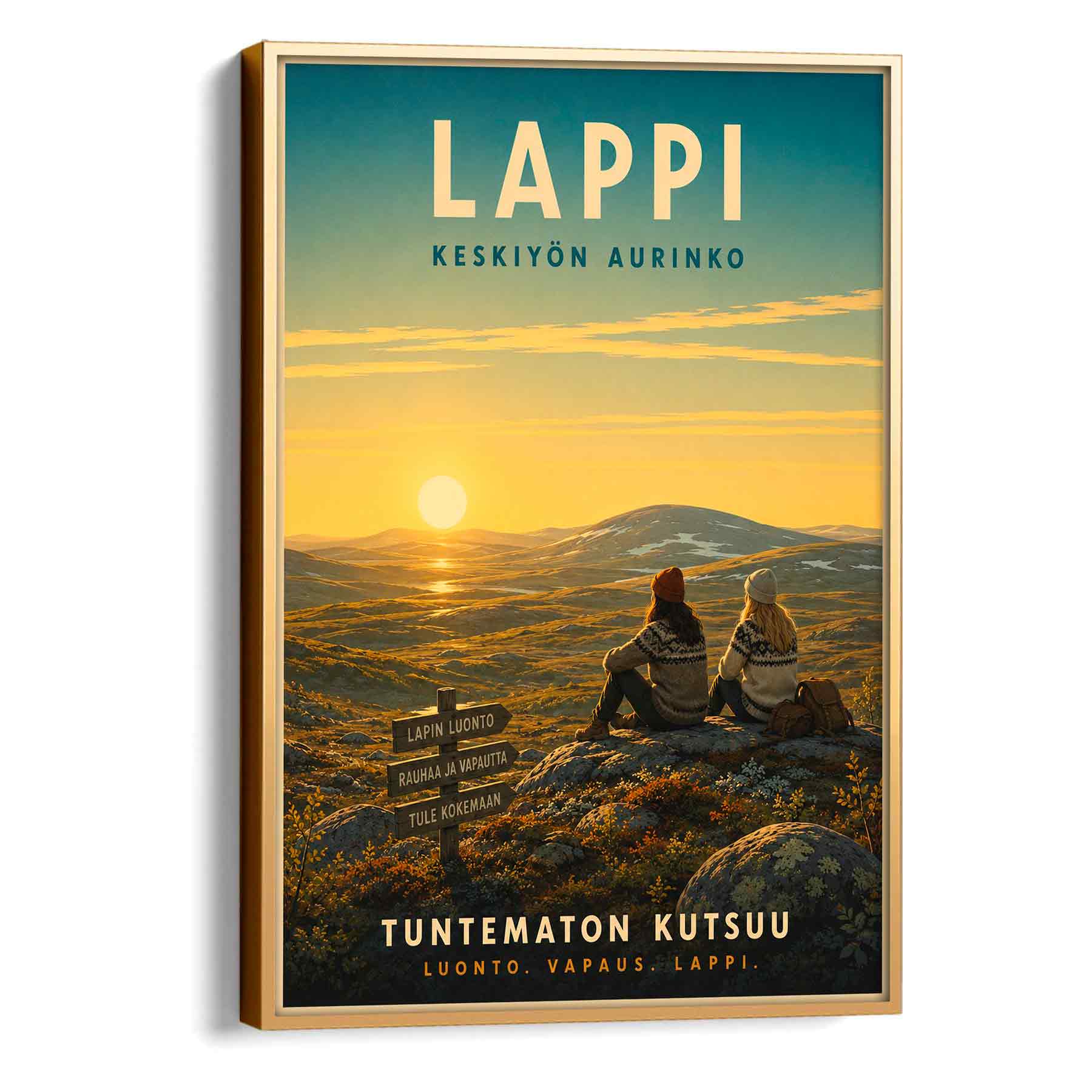 Juliste matkailu Suomi Lappi 4 LÖ 40×55 50x70aa