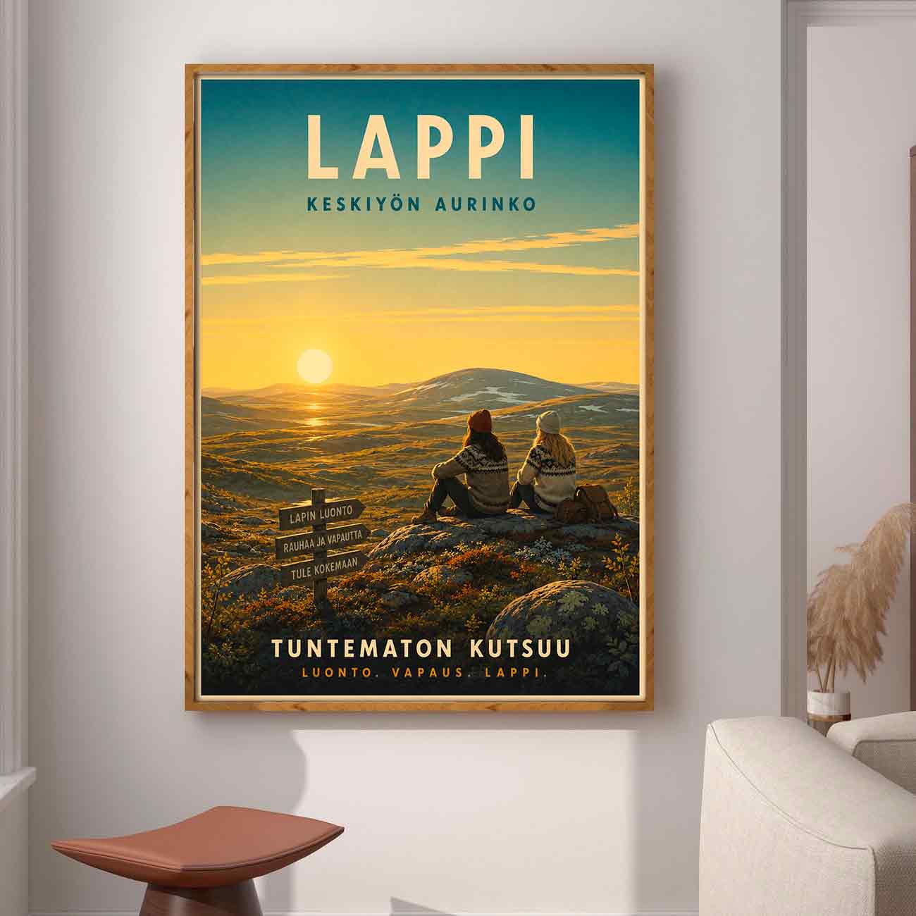 Juliste matkailu Suomi Lappi 4 LÖ 40×55 50x70aaaa