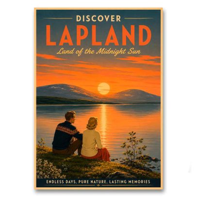Juliste Tervetuloa Lappiin - Luonto. Rauha. Elämys.
