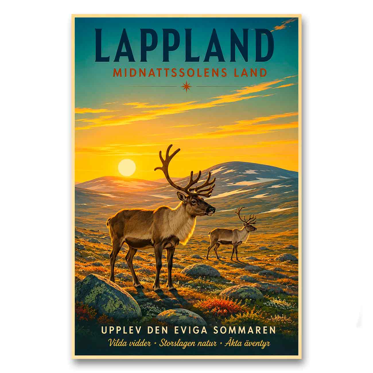 Juliste matkailu Suomi Ruotsi Lappi 2 LÖ 40×60 50x75a