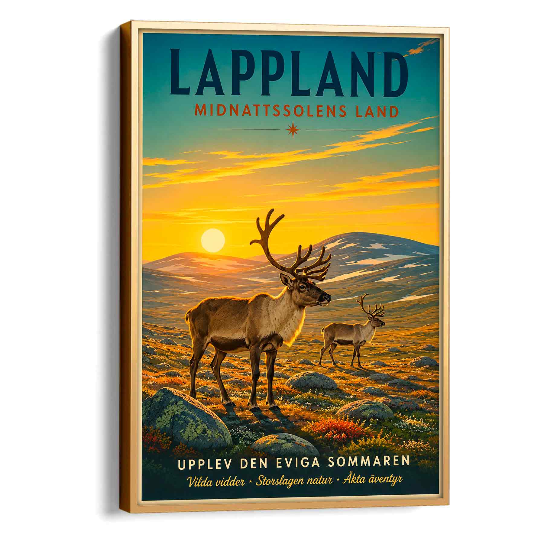 Juliste matkailu Suomi Ruotsi Lappi 2 LÖ 40×60 50x75aa