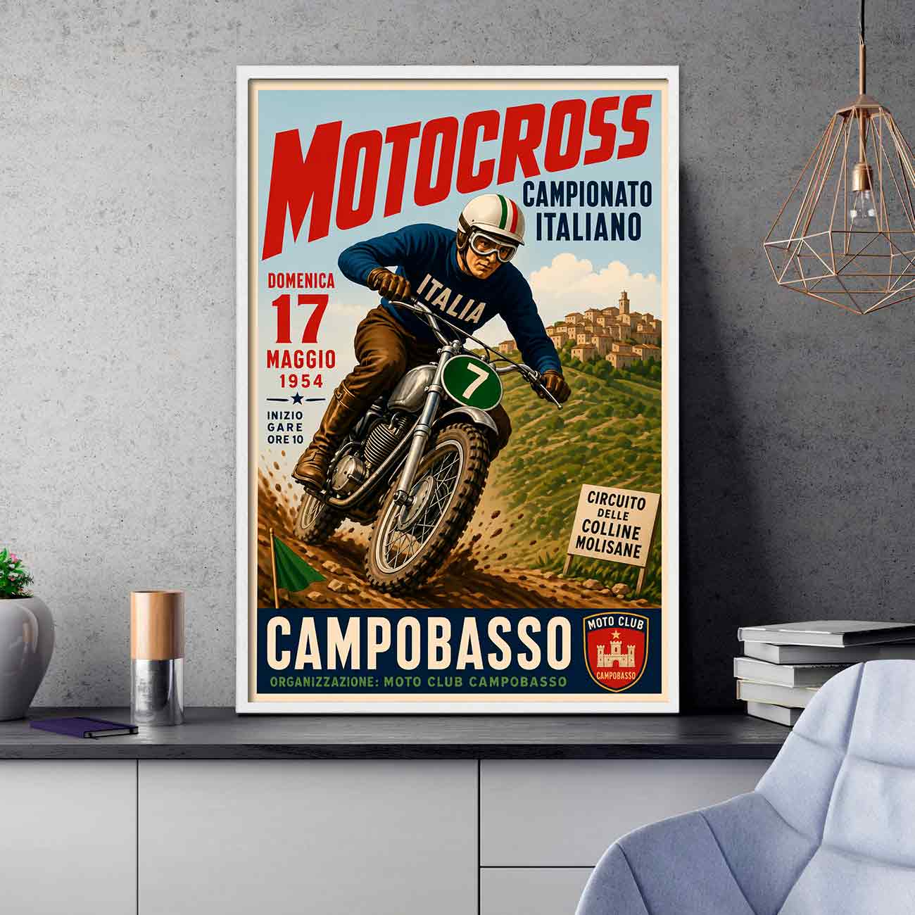 Juliste moottoripyörät Italia LÖ 40×60 50x75aaa
