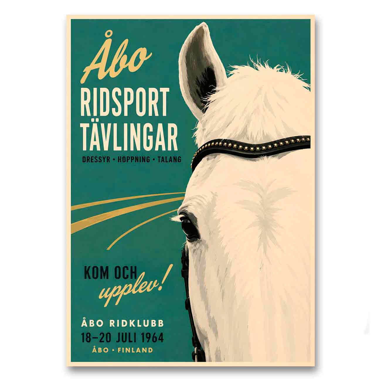 Juliste ratsastus Åbo ridsport LÖ 40×55 50x70a