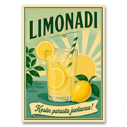 Juliste Limonadi - kesän parasta juotavaa
