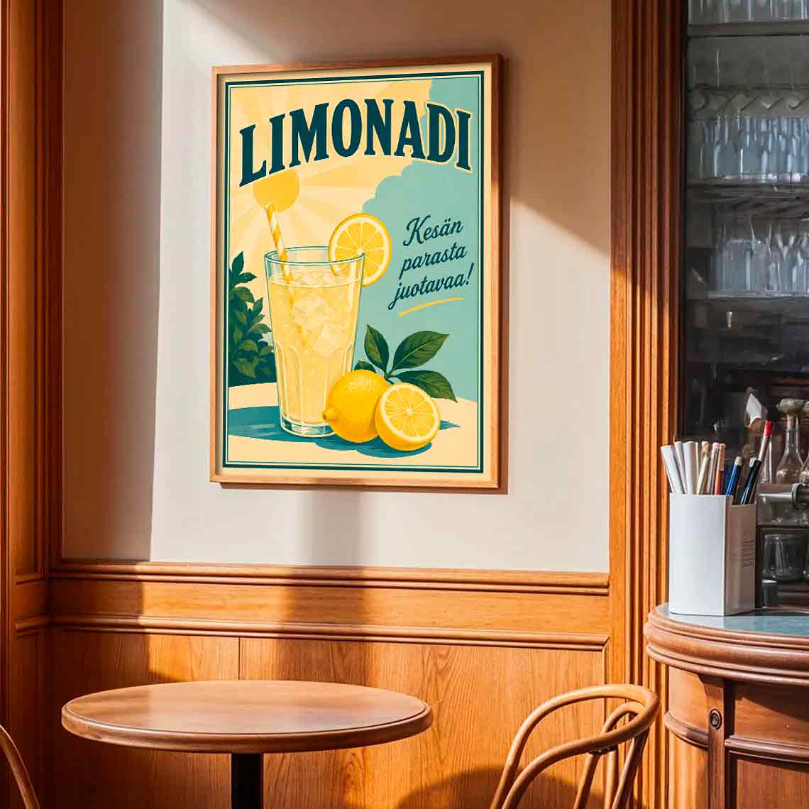 Juliste retro Limonadi LÖ 50×70 70×100-3aaa