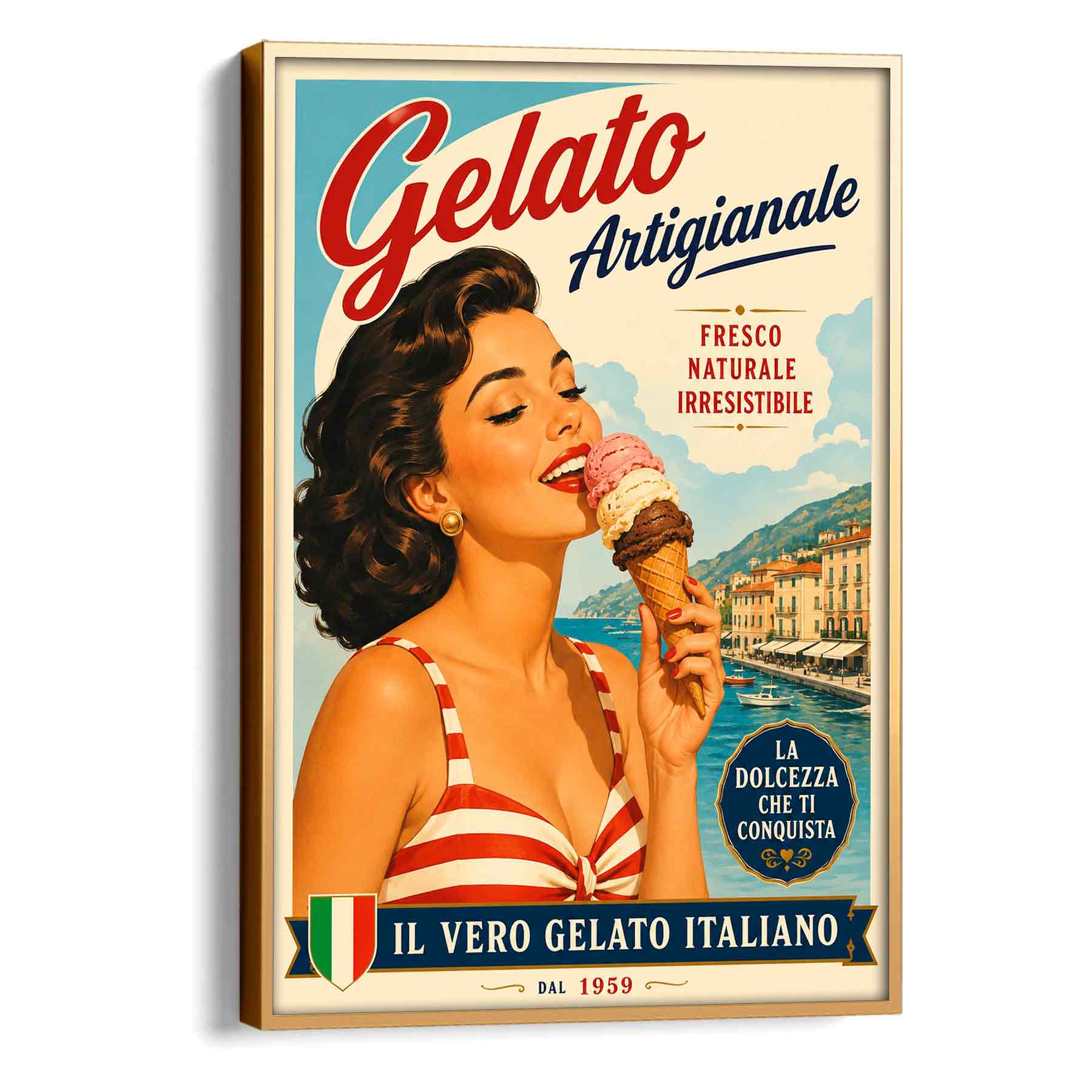 Juliste ruoka Italia jäätelöt LÖ 50×70 70×100-1aa