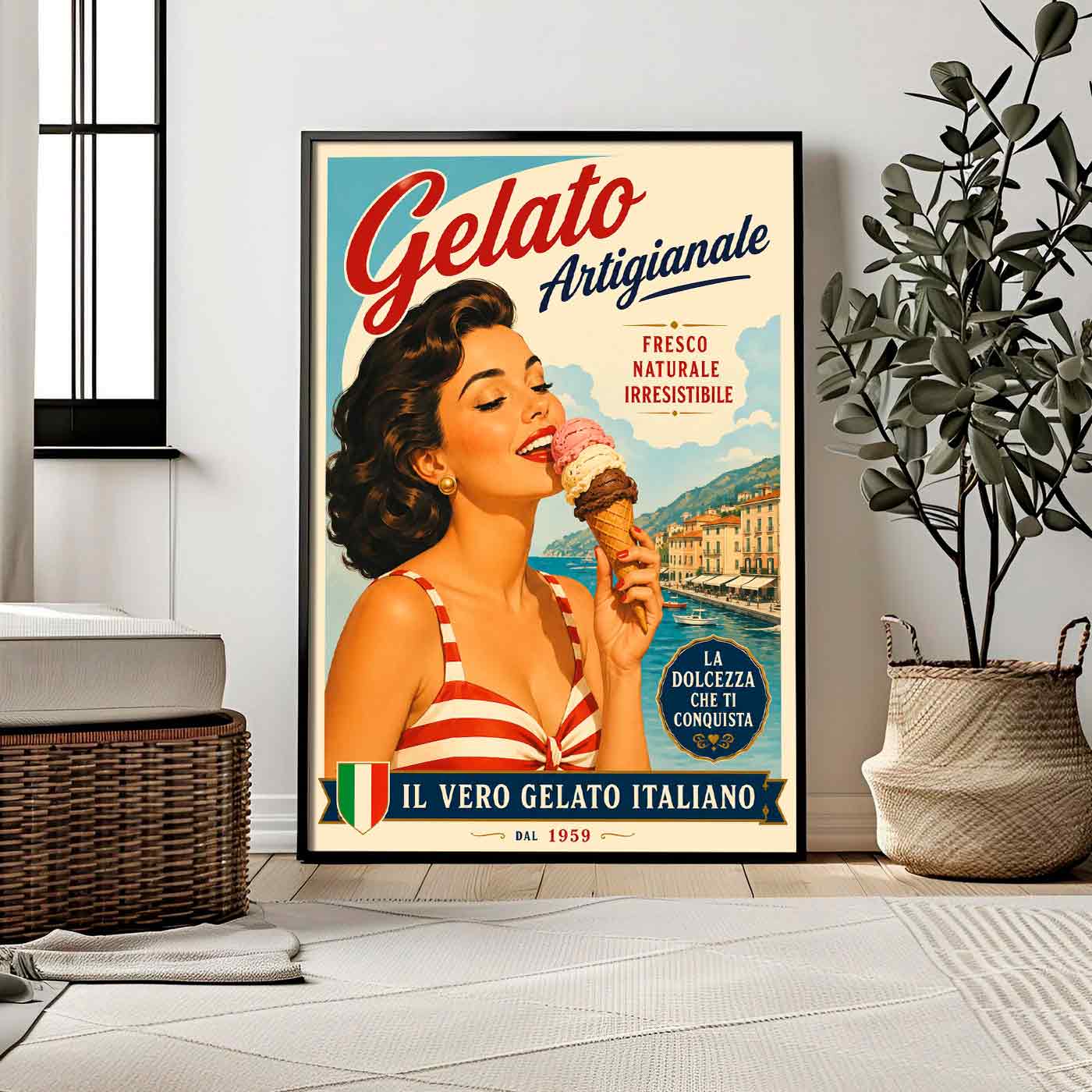 Juliste ruoka Italia jäätelöt LÖ 50×70 70×100-1aaa