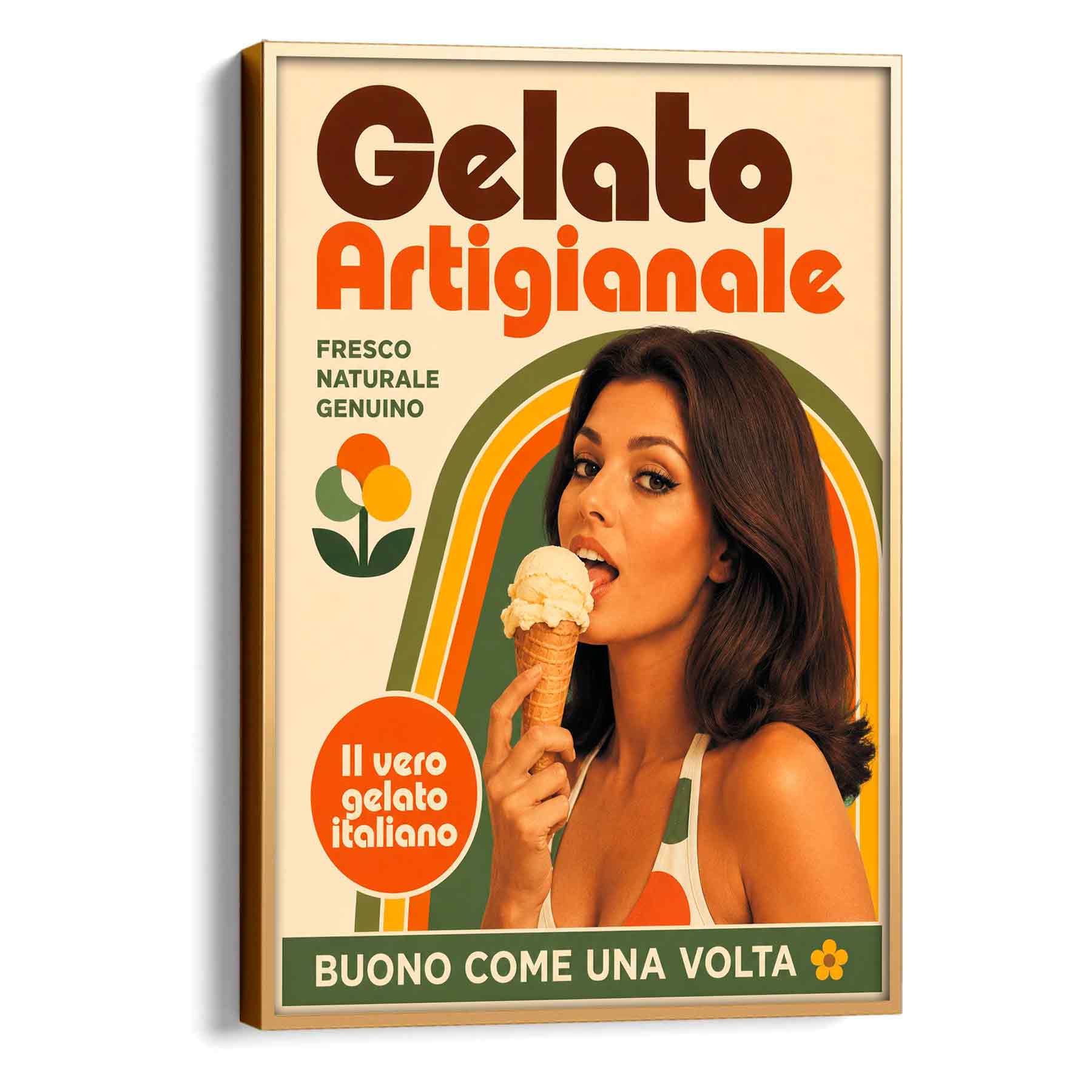 Juliste ruoka Italia jäätelöt LÖ 50×70 70×100-5aa