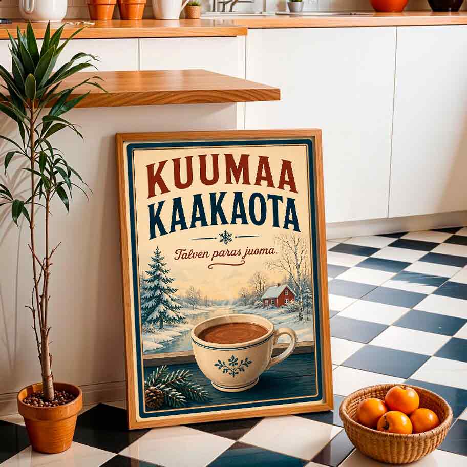 Juliste ruoka ja juoma kaakao LÖ 50×70-2aaaa