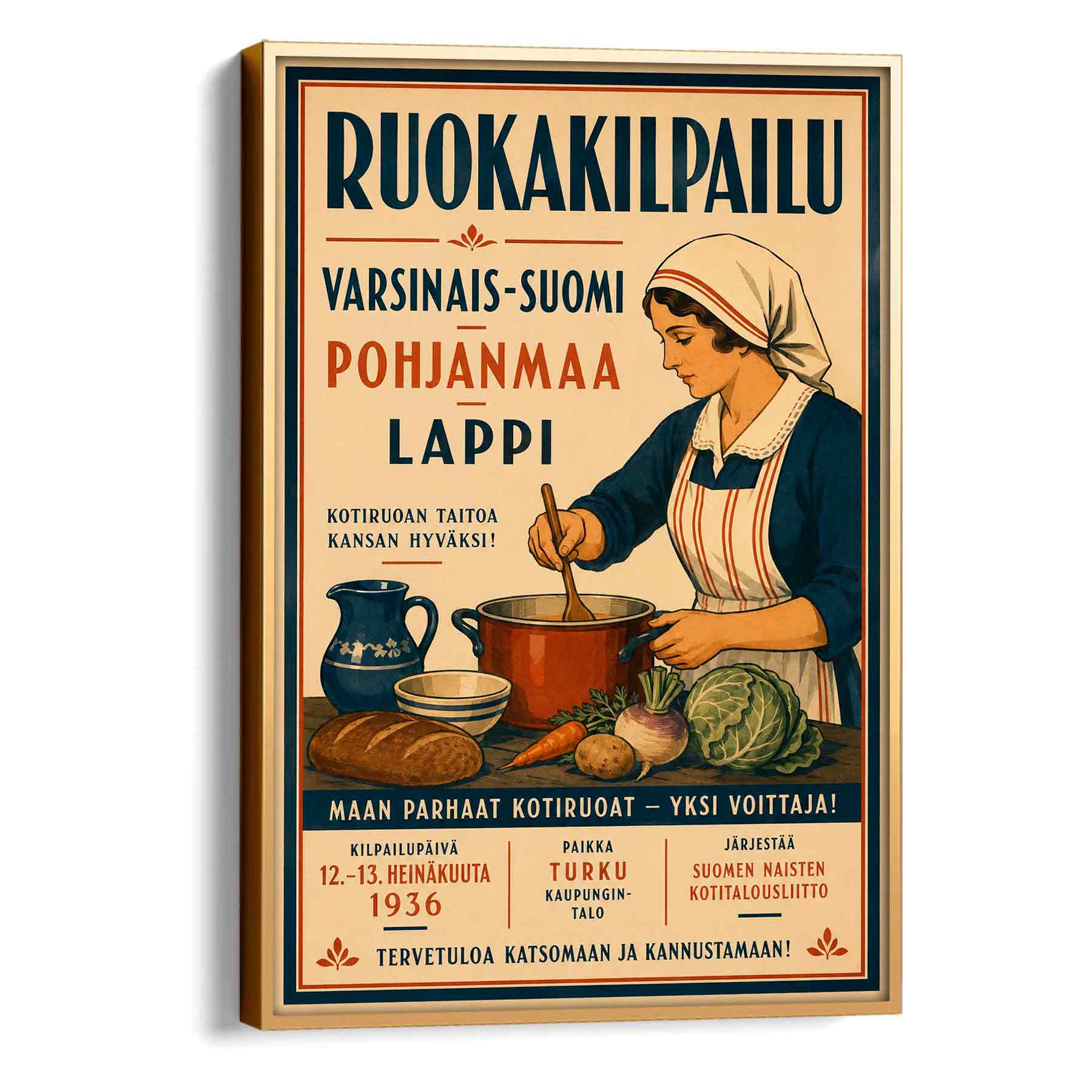 Juliste ruoka ja juomat kilpailu Suomi 1 LÖ 50×75 70x105aa