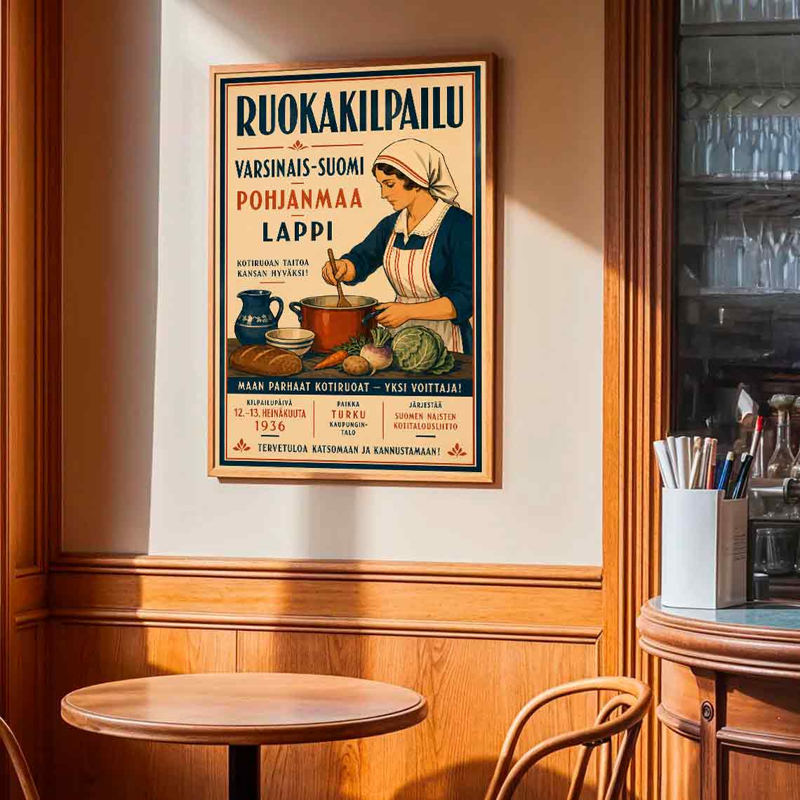 Juliste ruoka ja juomat kilpailu Suomi 1 LÖ 50×75 70x105aaa