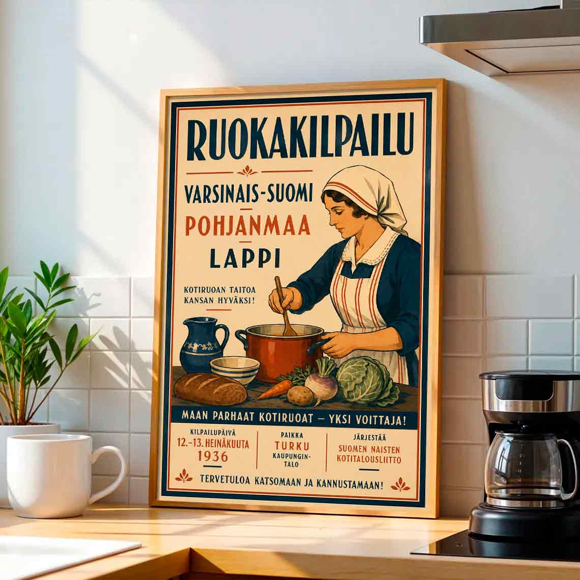 Juliste ruoka ja juomat kilpailu Suomi 1 LÖ 50×75 70x105aaaa