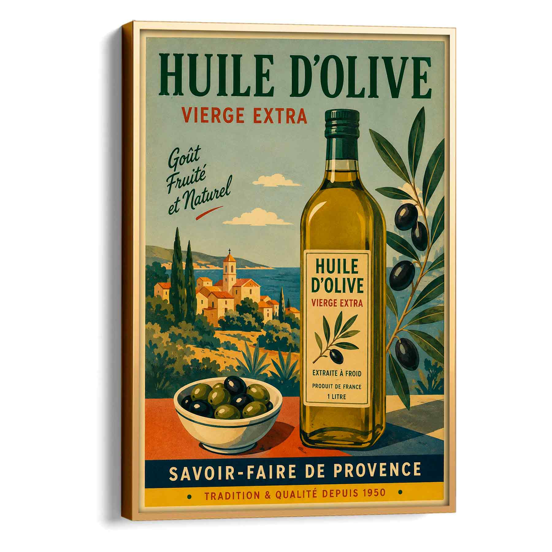 Juliste ruoka juomat oliiviöljy fra LÖ 40×55 50×70-2aa