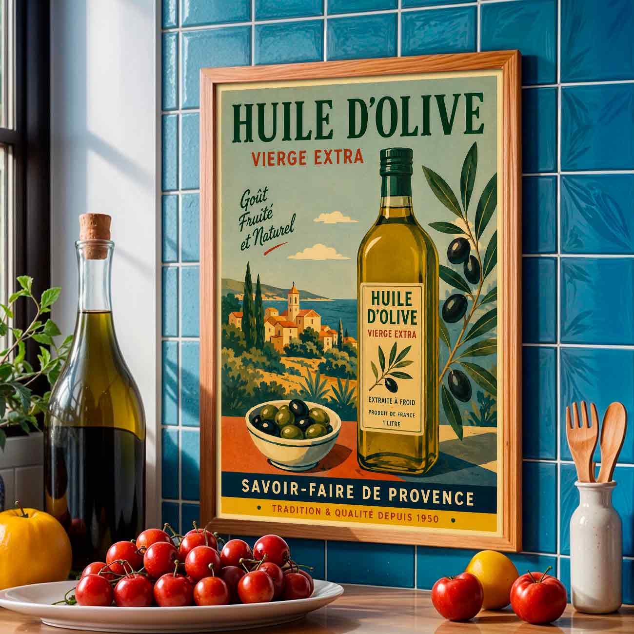 Juliste ruoka juomat oliiviöljy fra LÖ 40×55 50×70-2aaa