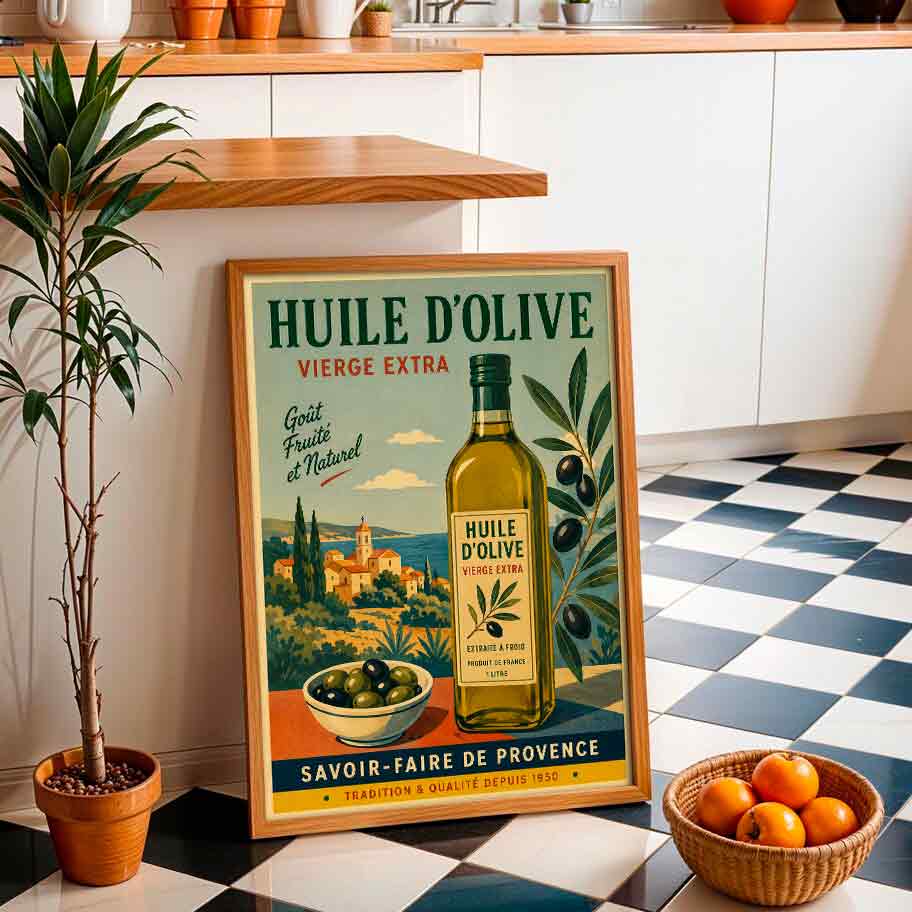 Juliste ruoka juomat oliiviöljy fra LÖ 40×55 50×70-2aaaa