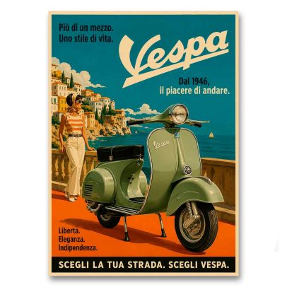 Juliste Vespa - Scegli la tua strada. Scegli Vespa