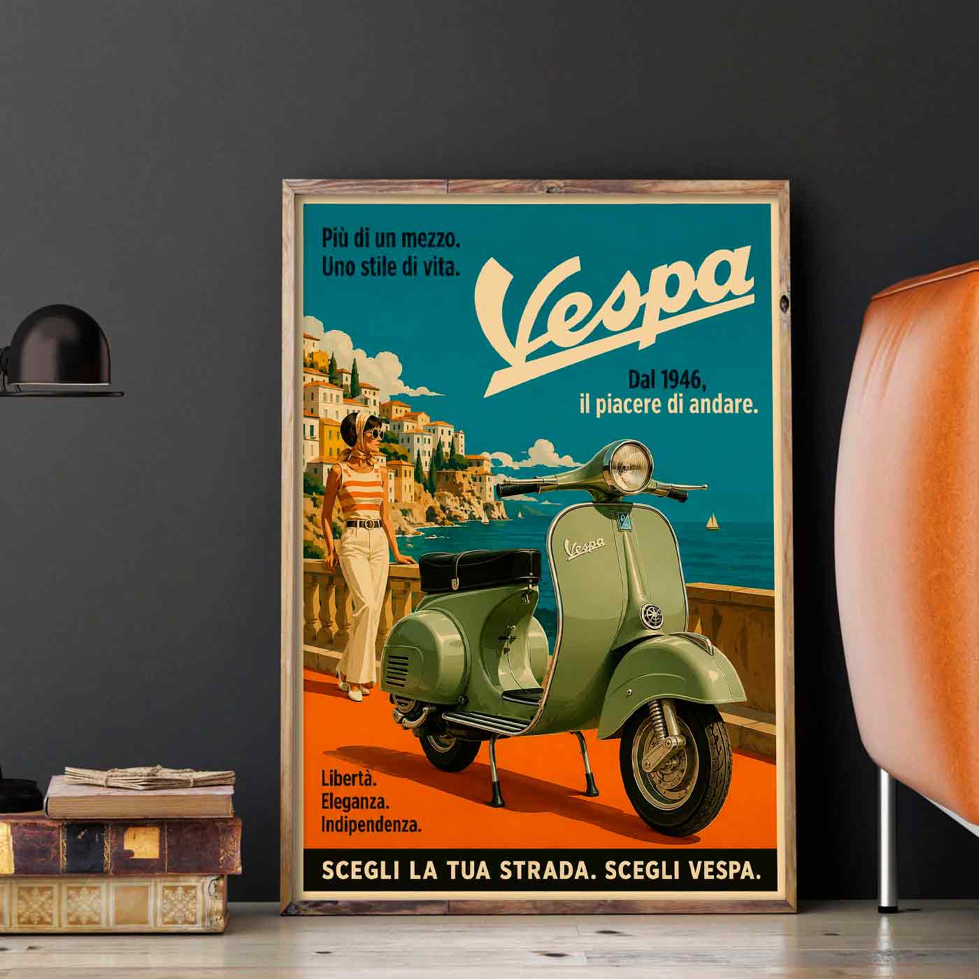 Juliste skootterit Vespa 1 LÖ 50x70aaa
