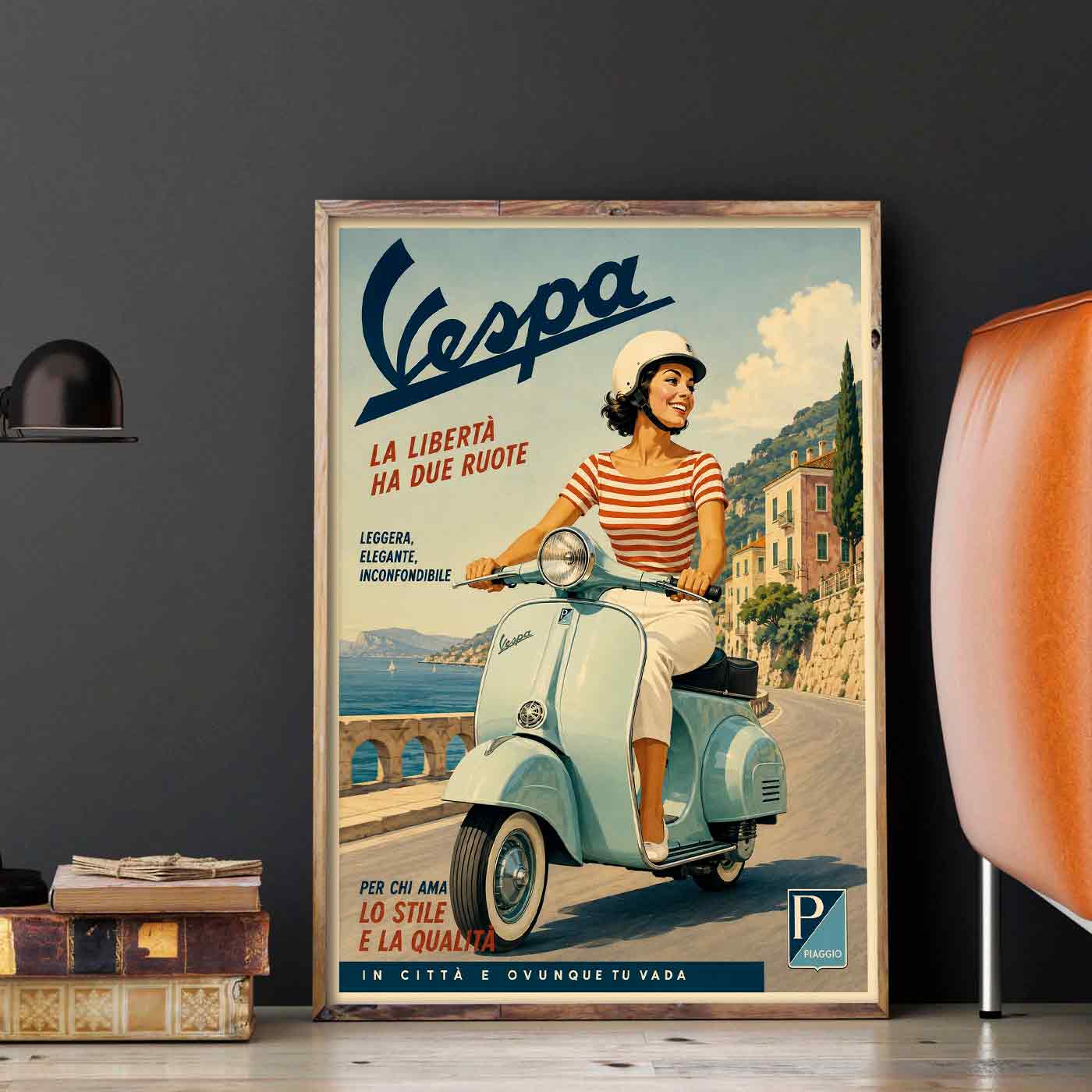 Juliste skootterit Vespa 2 LÖ 50x70aaa