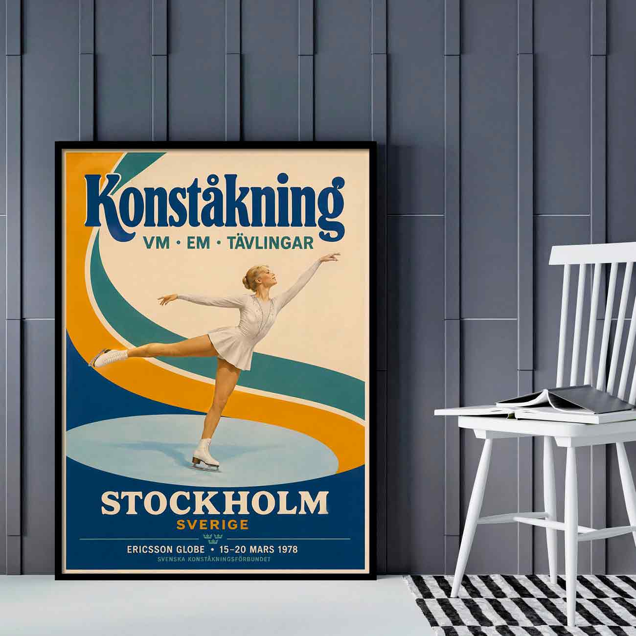 Juliste taitoluistelu tukholma 1 LÖ 40×55 50×70-2aa