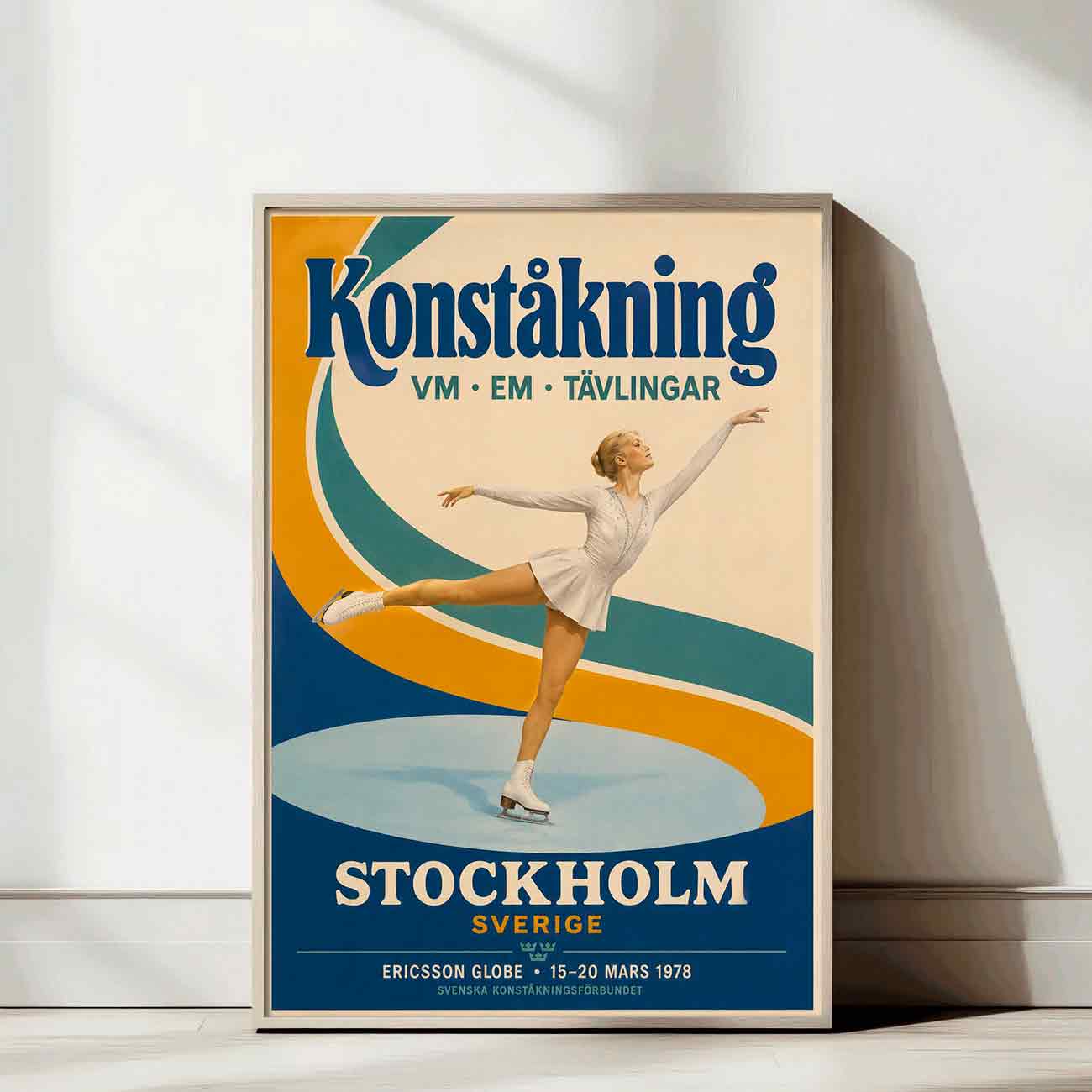 Juliste taitoluistelu tukholma 1 LÖ 40×55 50×70-2aaa
