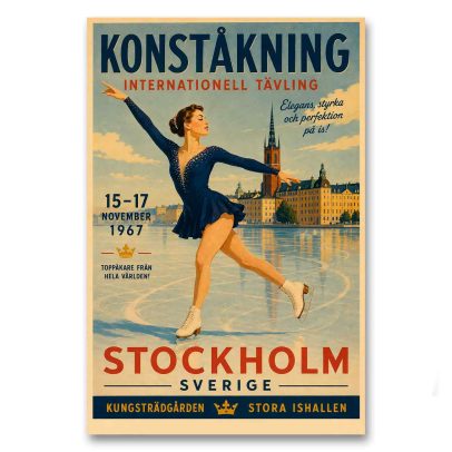 Juliste Konståkning internationell tävling Stockholm 1967