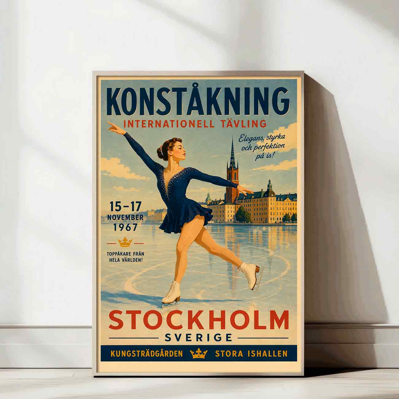 Juliste taitoluistelu tukholma 1 LÖ 40×60 50×75-2aa