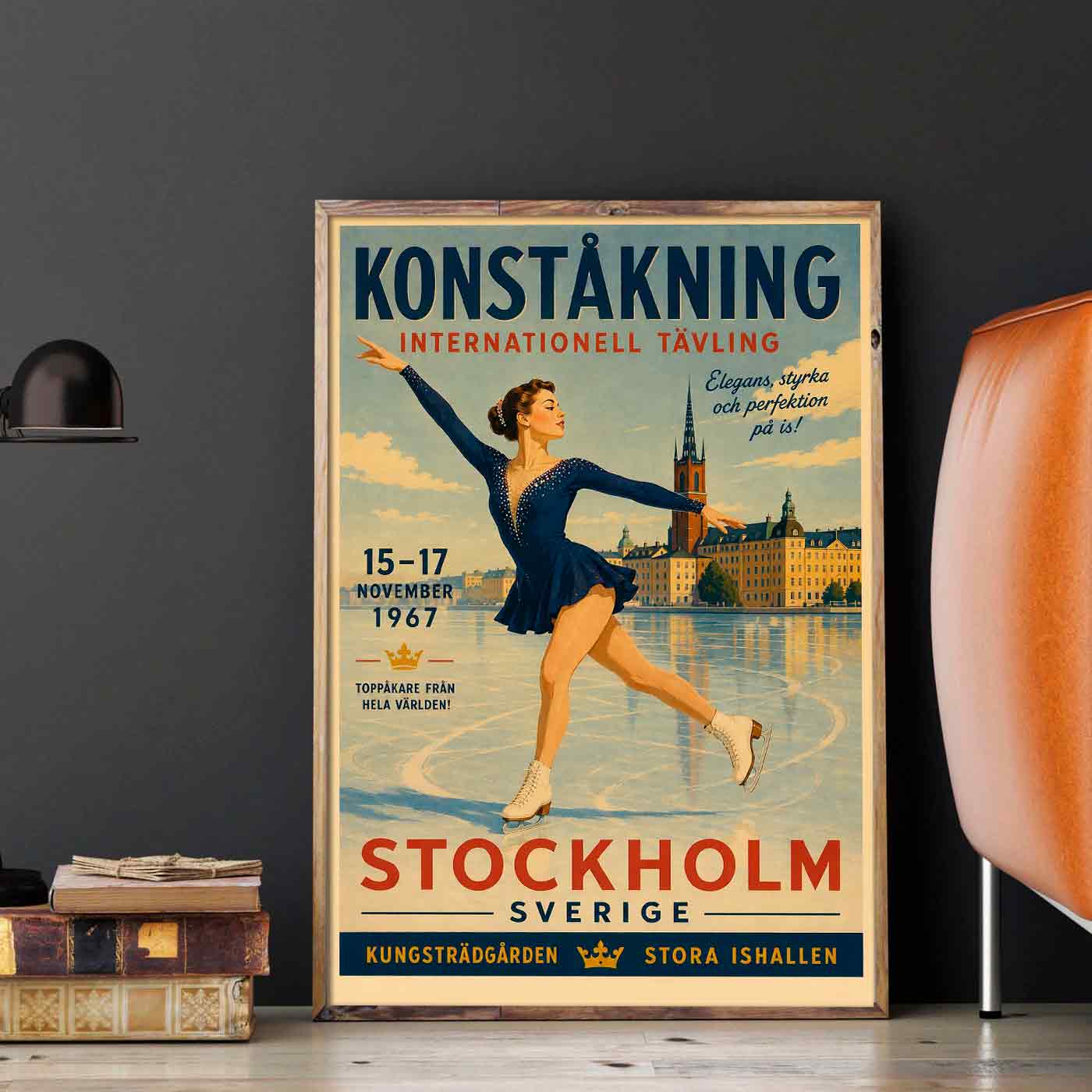 Juliste taitoluistelu tukholma 1 LÖ 40×60 50×75-2aaa