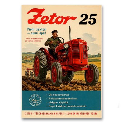 Juliste Zetor 25 - Pieni traktori - suuri apu