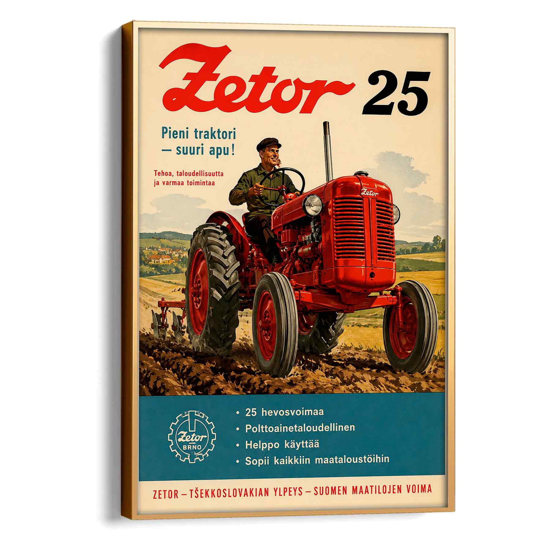 Juliste traktorit Zetor 25 LÖ 40×55 50×70-2aa