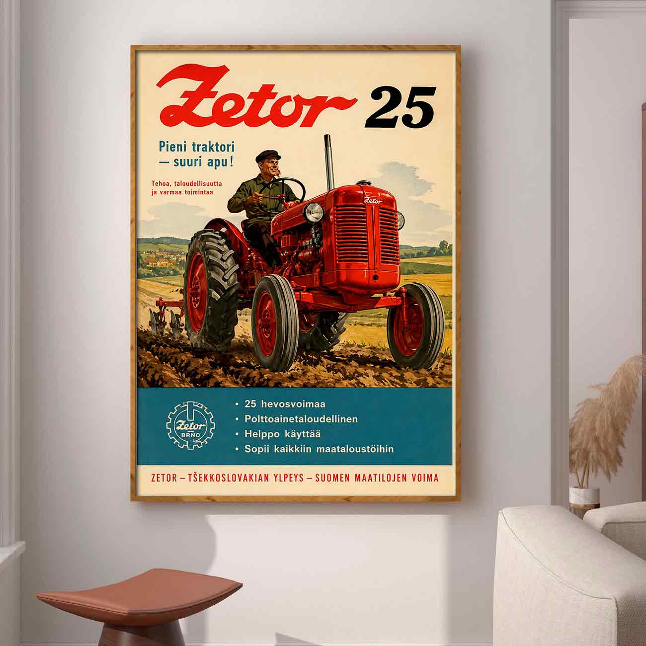 Juliste traktorit Zetor 25 LÖ 40×55 50×70-2aaa