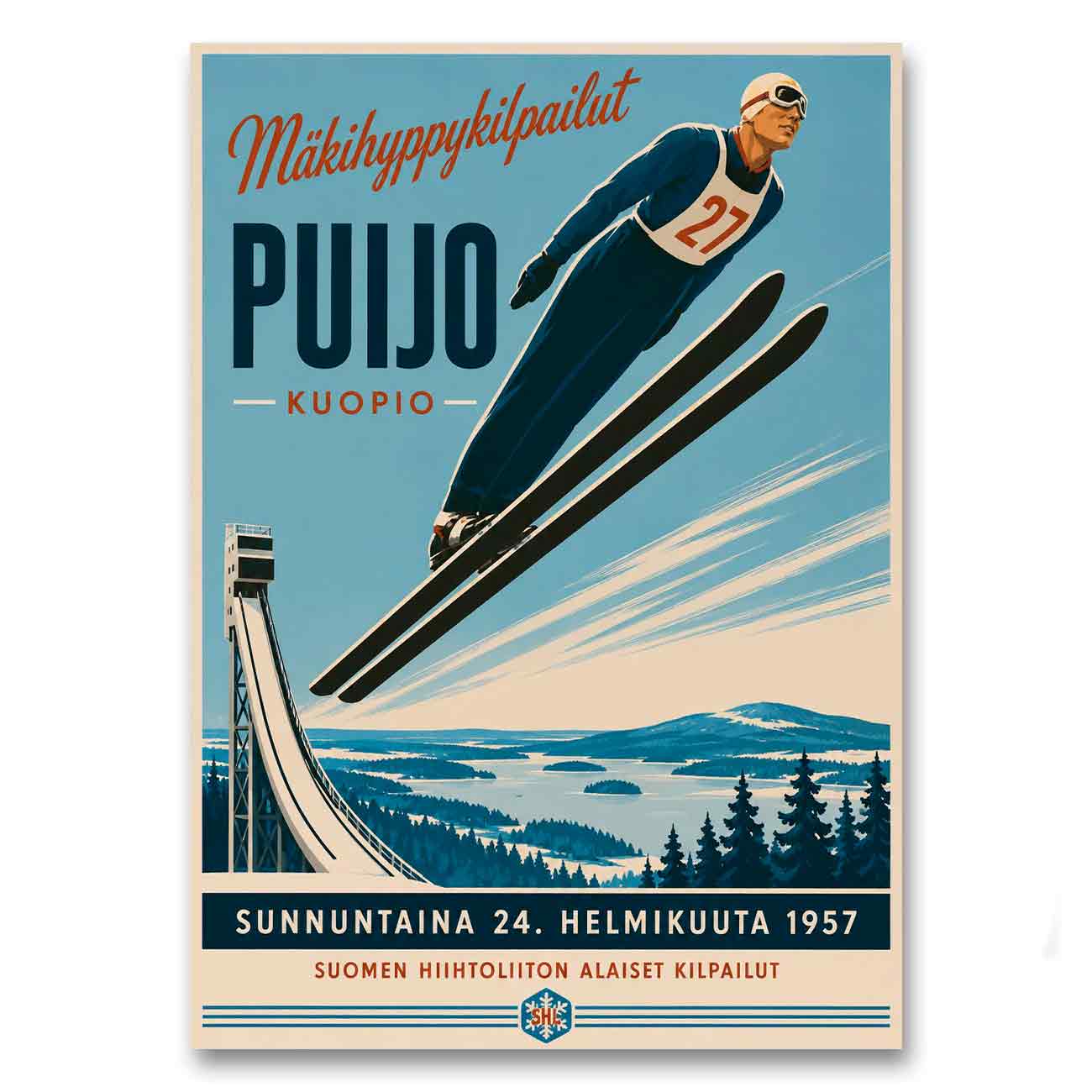 Juliste urheilu Puijo LÖ 50×70 70×100-2a