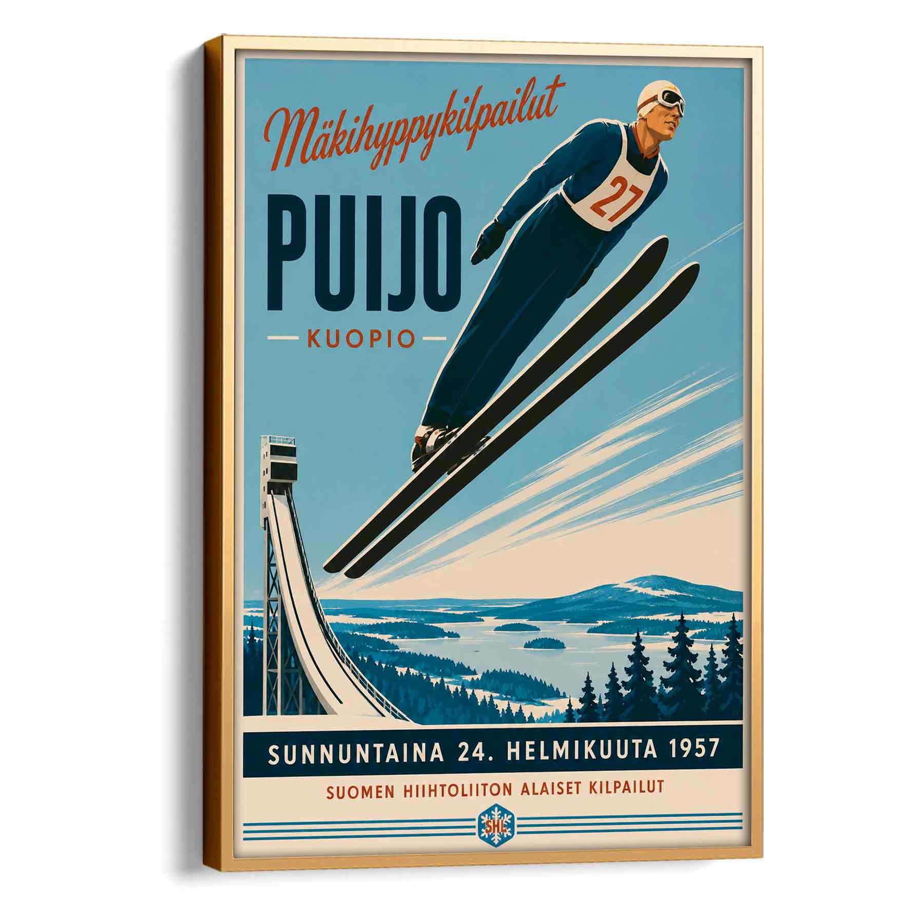 Juliste urheilu Puijo LÖ 50×70 70×100-2aa