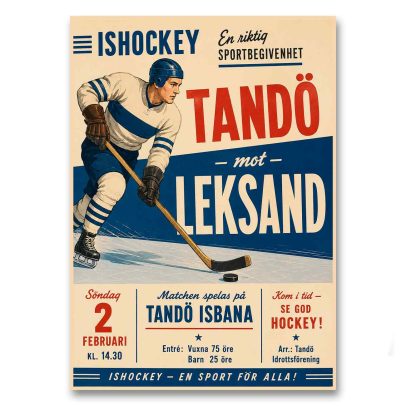 Juliste Tandö mot Leksand ishockey
