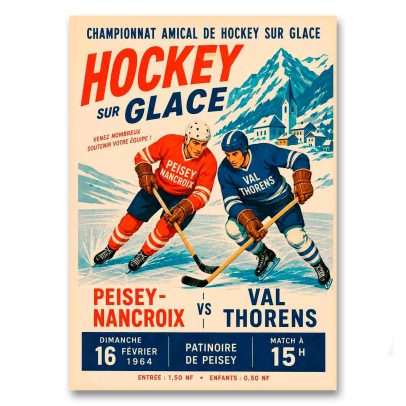 Juliste Peisey-Nancroix vs Val Thorens Hockey sur Glace 1964