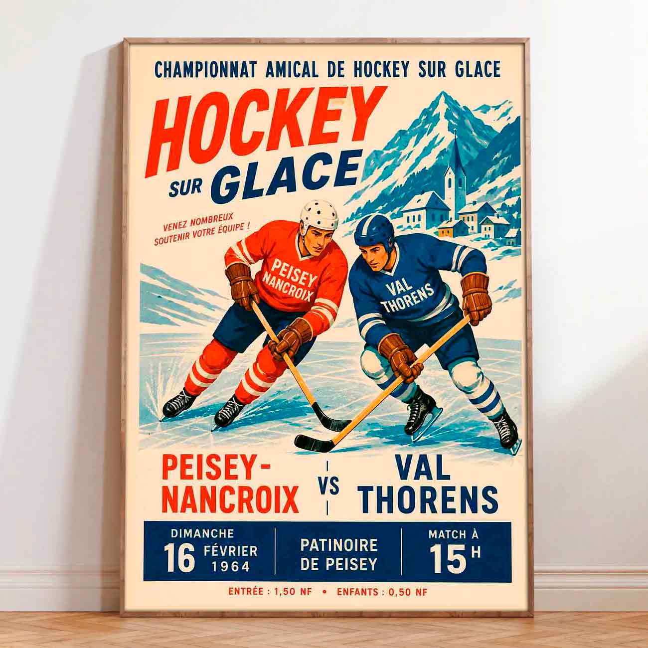 Juliste urheilu jääkiekko Ranska LÖ 50×70 70×100-2aaaa