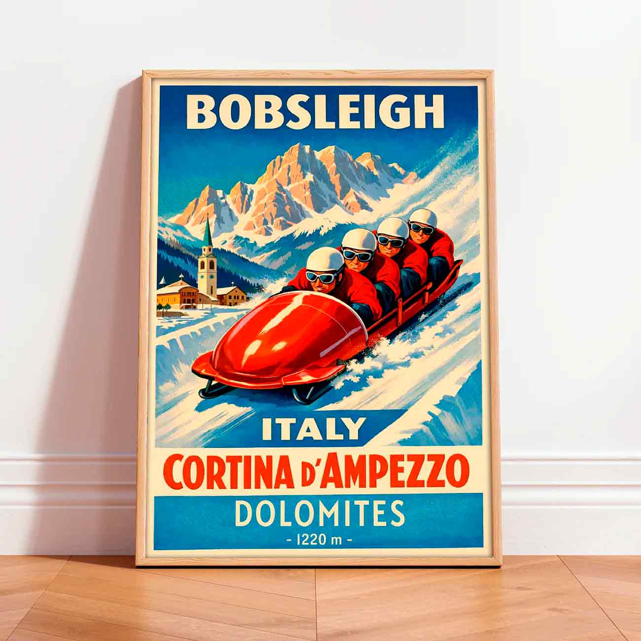 Juliste urheilu kelkkailu italia LÖ 50×75 70×105-2aaa