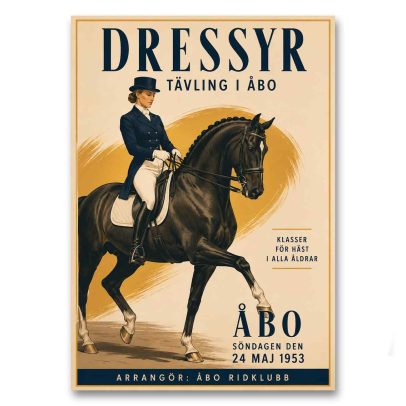 Juliste Dressyrtävling i Åbo 1953