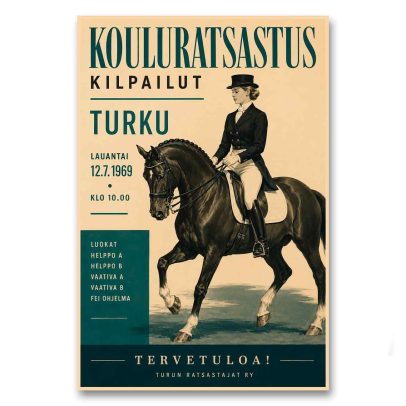 Juliste Kouluratsastuskilpailut Turku 1969