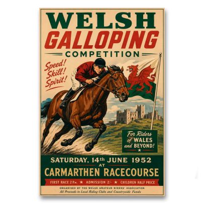 Juliste Welsh Galloping Competition 1952