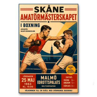 Juliste Skåne amatörmästerskapet i boxning 1963