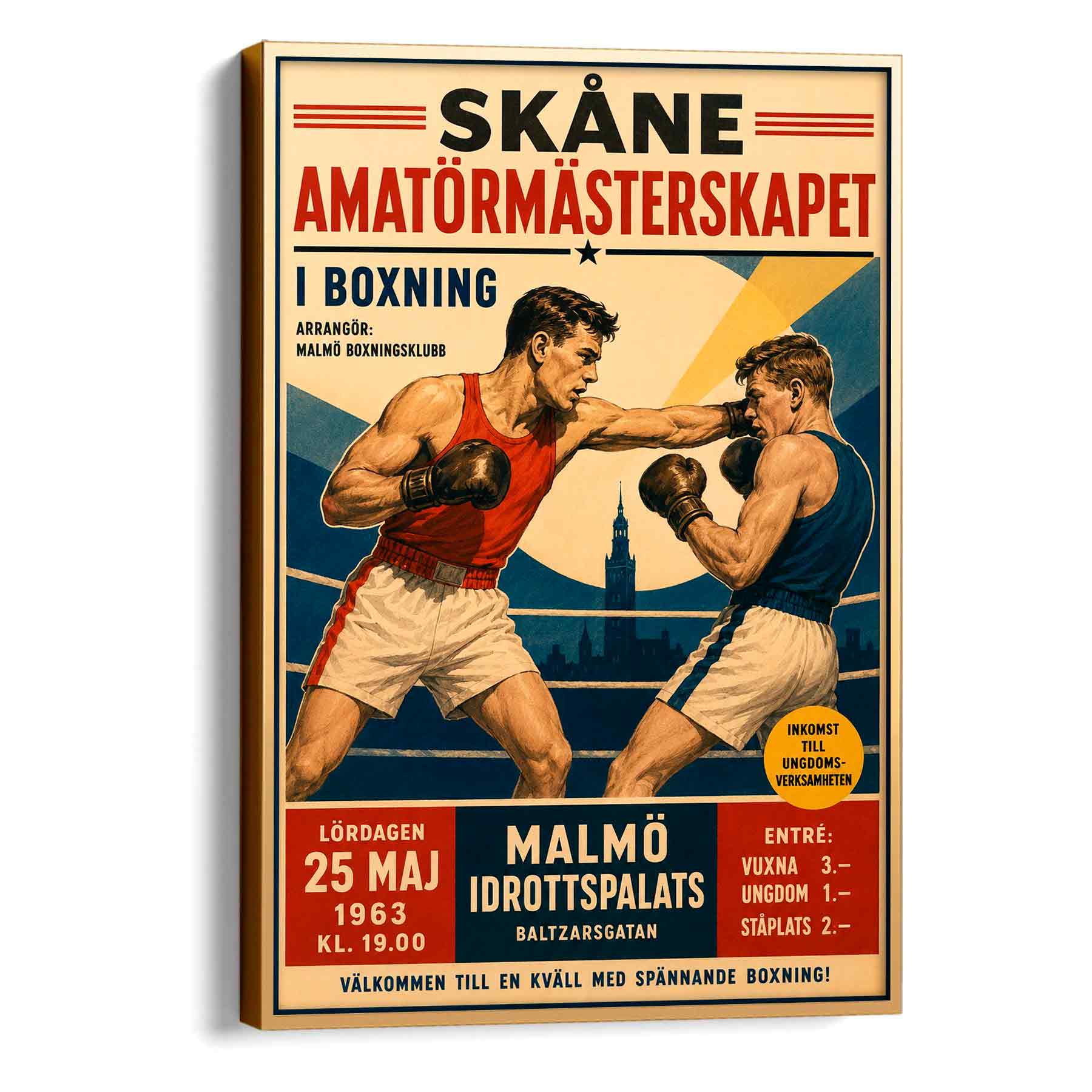 Juliste urheilu nyrkkeily skåne LÖ 40×60 50x75aa