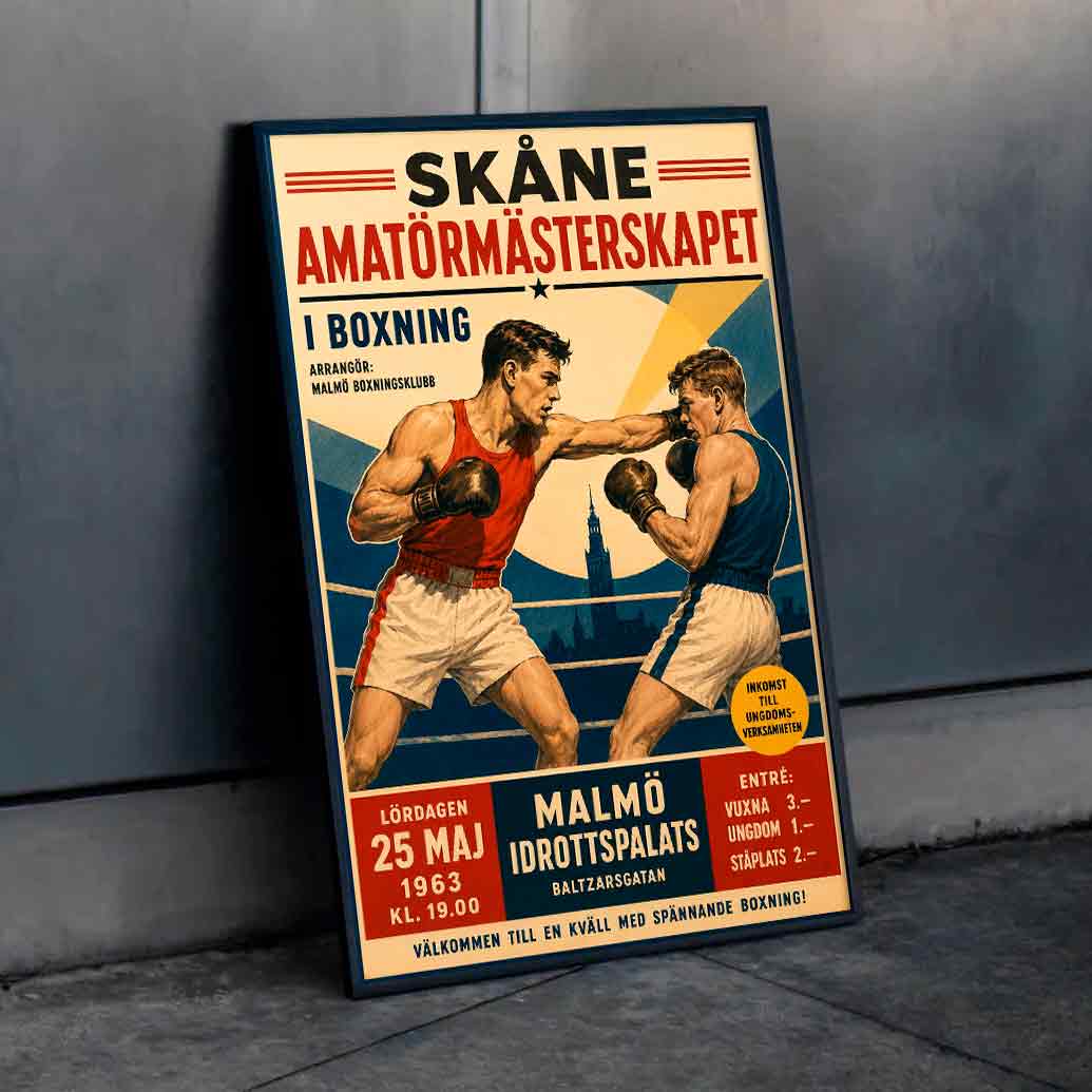 Juliste urheilu nyrkkeily skåne LÖ 40×60 50x75aaa