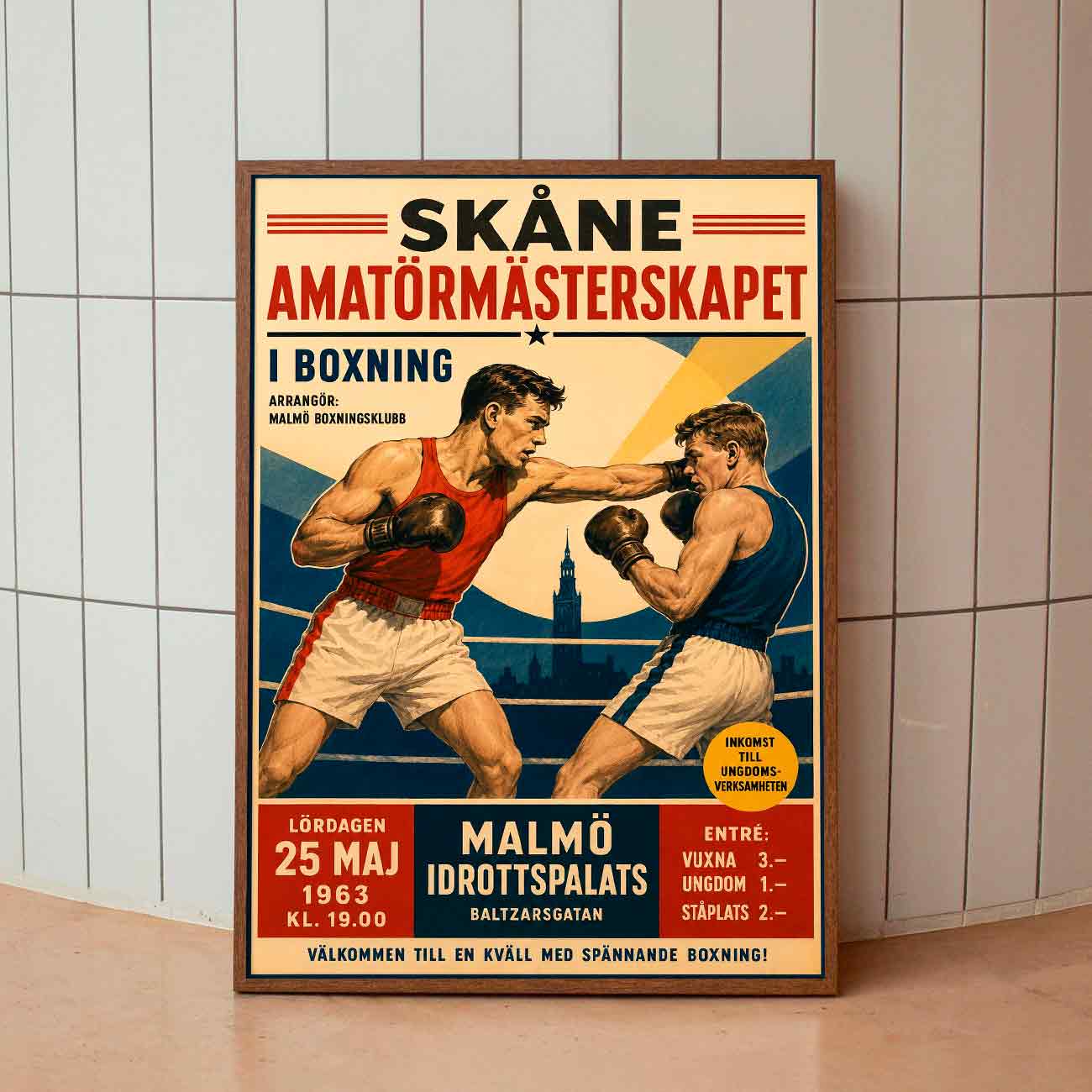 Juliste urheilu nyrkkeily skåne LÖ 40×60 50x75aaaa