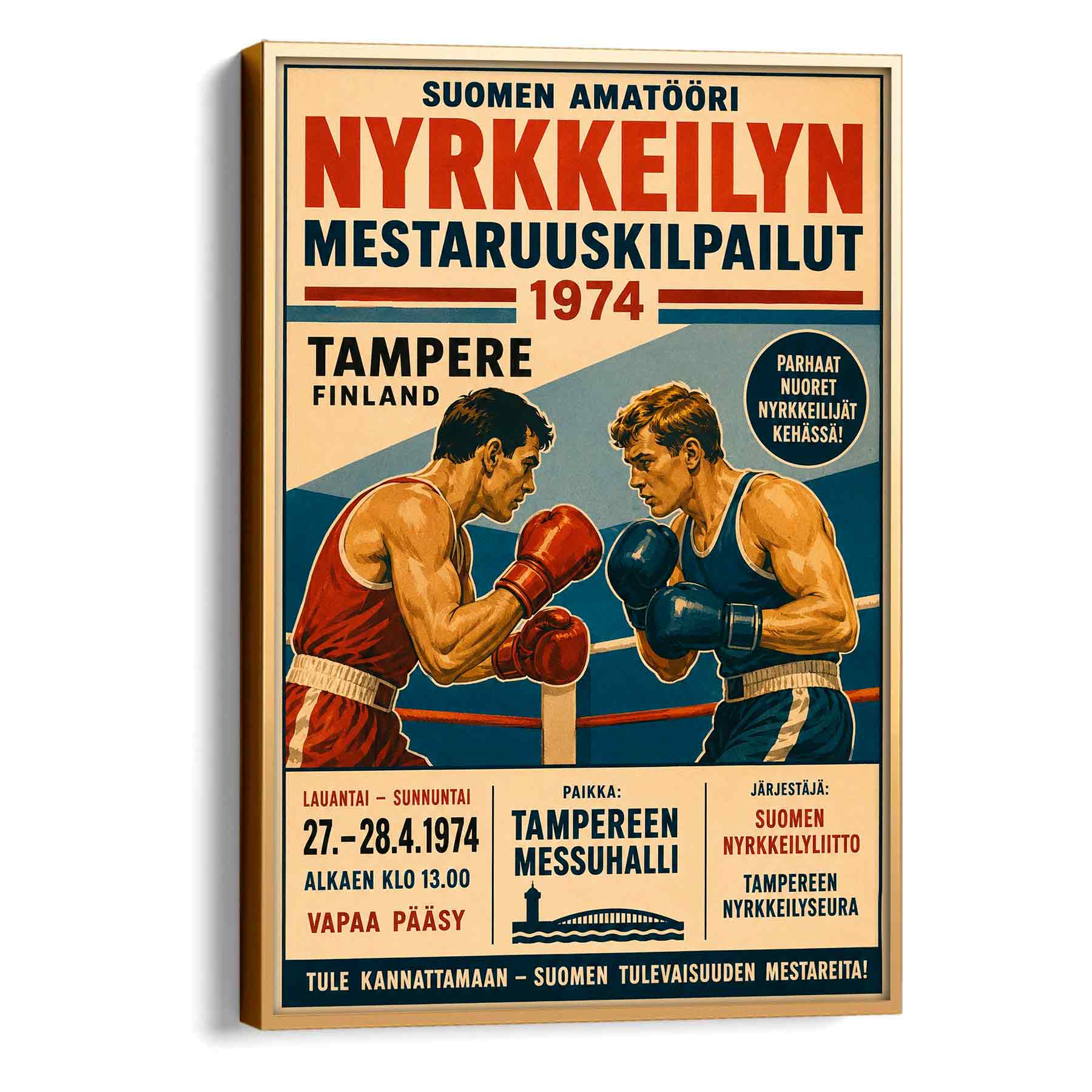 Juliste urheilu nyrkkeily tampere 2 LÖ 40×60 50x75aa