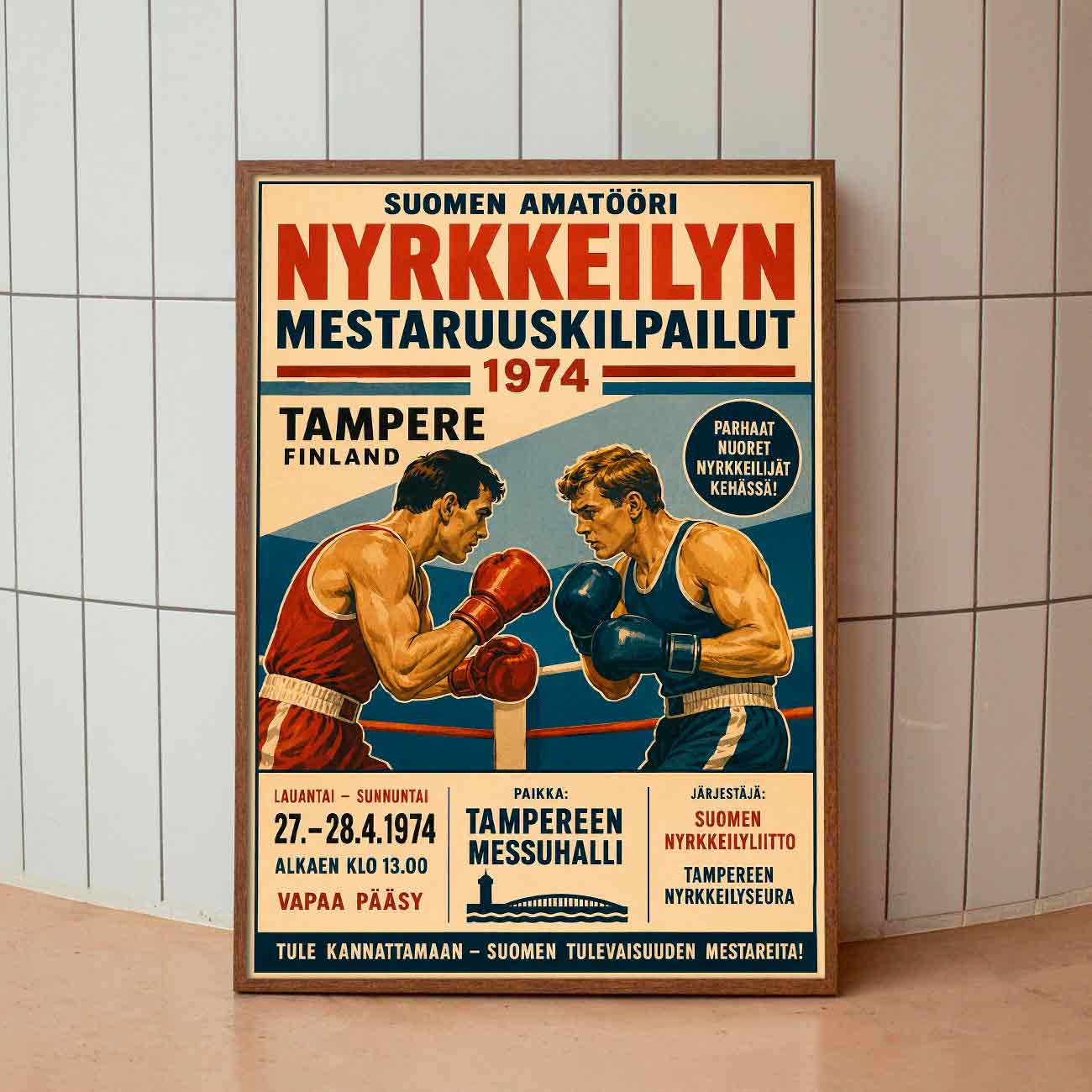 Juliste urheilu nyrkkeily tampere 2 LÖ 40×60 50x75aaaa