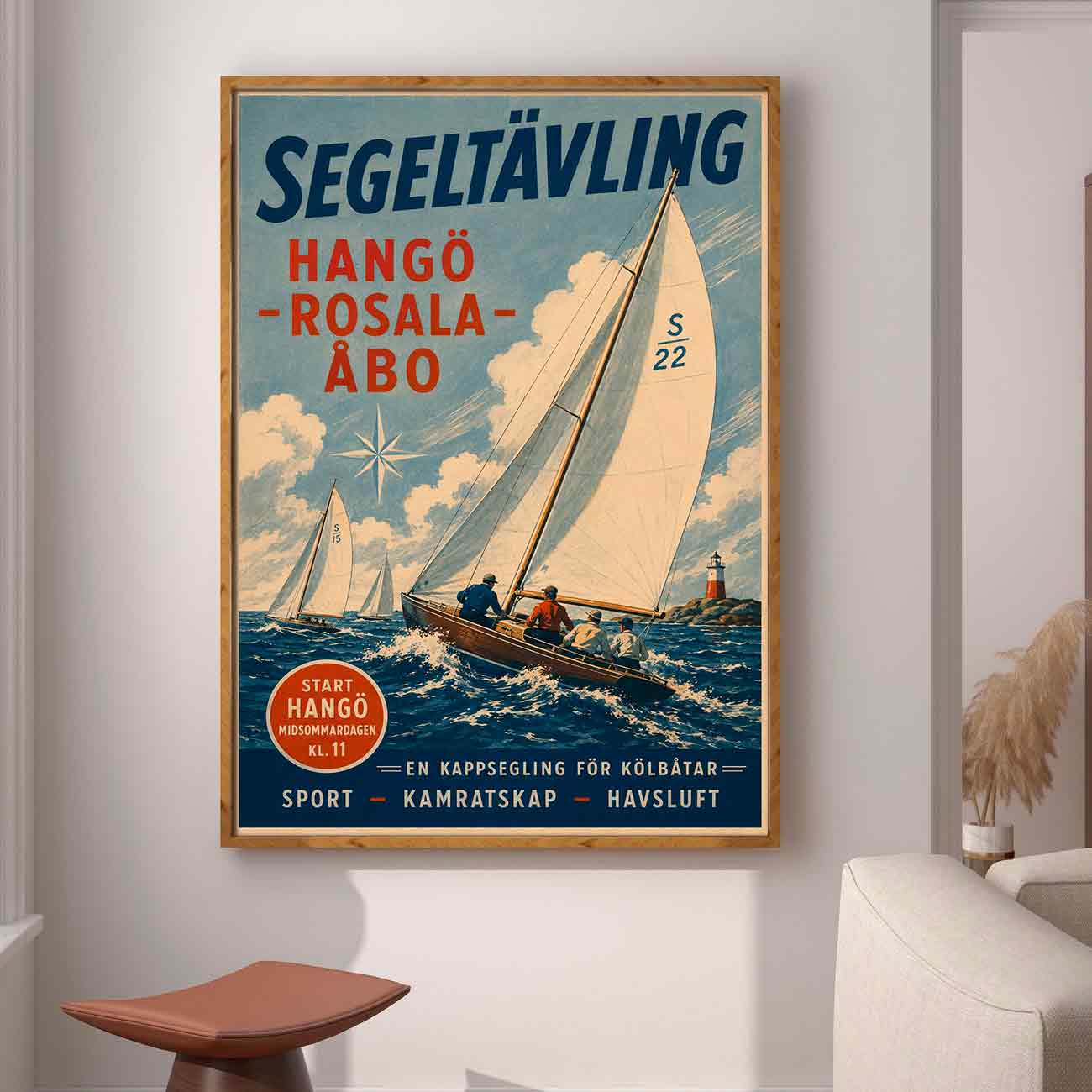 Juliste urheilu purjehdus hanko turku 4 lö 50×75 70x105aaa